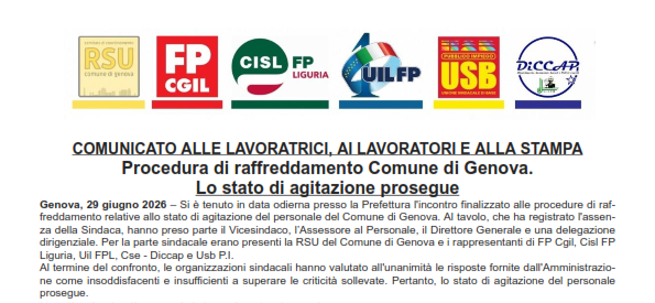 Comune di Genova: il fallimento in Prefettura e la mobilitazione che continua
